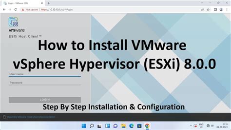 VMware vSphere Hypervisor (ESXi) Requirements .